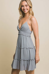 Love Tree Frill V-Neck Cami Dress - Taboochic